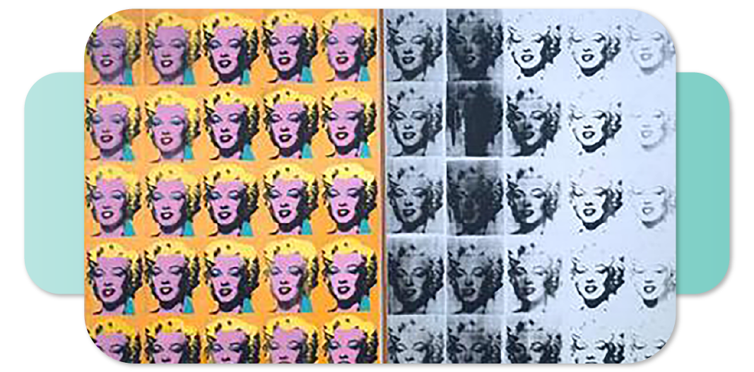 Andy Warholo Marilyn Diptych.