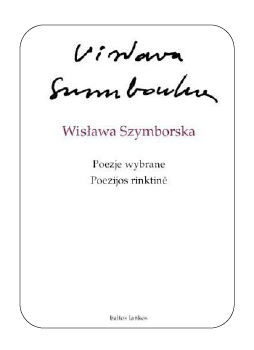 V. Šimborskos poezijos knygos viršelis.